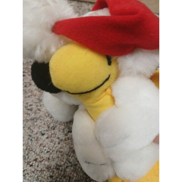 Applause Vintage Plush Peanuts Holiday Snoopy Hugging Woodstock Santa Hat 18” - Picture 8 of 9
